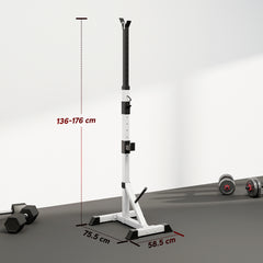 PURE Weights Bar Barbell Rack Squat Stand Adjustable Portable Weight Lifting Max Load 200kg, Suitable For Home Gym Training Work Out