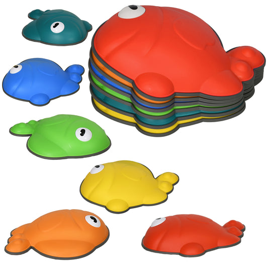 PURE 6 Pcs Balance Stepping Stones Kids for Sensory with Non-slip Edge, Stackable Outdoor Indoor Obstacle Course