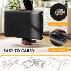 PURE Adjustable Folding Massage Table - Black