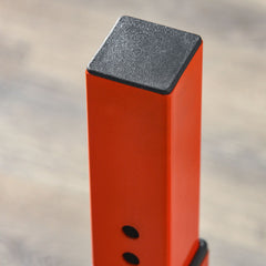 PURE Bulgarian Split Squat Stand, 12-Level Adjustable Single Leg Squat Machine with Foam Roller and Anti-Slip Pads for Lower Body Strength Training, Red