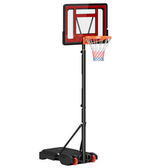 PURE Portable Basketball Hoop Stand 160-210cm Adjustable Height Sturdy Rim Hoop w/ Large Wheels Stable Base & Net Free Standing