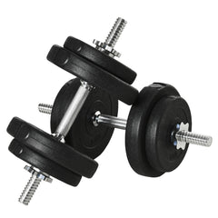 PURE 20KG Adjustable Weights Dumbbells Set, Dumbbell Hand Weights for Home Office Gym Body Fitness Lifting Training, Black