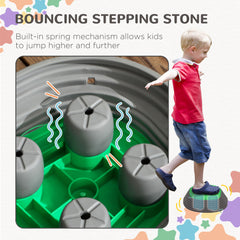 PURE Kids Stepping Stones, 11 Pieces Balance River Stones for Obstacle Course, Stackable Non-Slip Starfish Shape, Sensory Play for Indoors, Outdoors