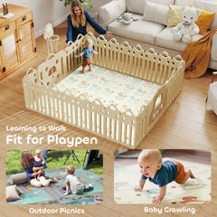 PURE Foldable Double-Sided Baby Play Mat, for Toddlers, Bedrooms, Nurseries, Playrooms