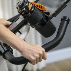 PURE Exercise Bike, 8kg Flywheel Stationary Bike Indoor Cycling Machine with Adjustable Resistance Seat Handlebar, White