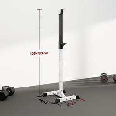 PURE Heavy Duty Weight Bar Barbell Squat Stand Barbell Rack Spotter, for Home, Gym - Black