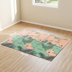 PURE Baby Play Mat, Double Sideded Foldable Kids Crawling Mat, Reversible & Waterproof, Dinosaur
