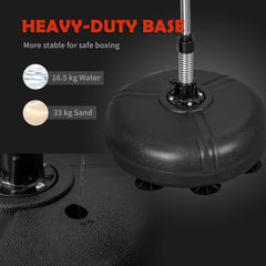 PURE Punching Bag with Stand, 133-151cm Adjustable Height, for Teens, Gold Tone/Black