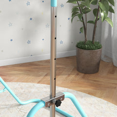 PURE Kids Gymnastic Bar, with Adjustable Height, Foldable Horizontal Bars - Light Blue