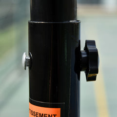 PURE Portable Basketball Stand 175-215cm Adjustable Height Sturdy Rim Hoop w/ Large Wheels Stable Base Net Free Standing