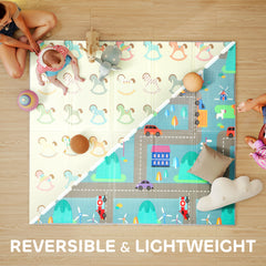PURE Foldable Double-Sided Baby Play Mat, for Toddlers, Bedrooms, Nurseries, Playrooms