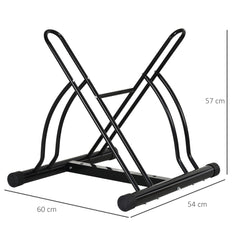 PURE 2 Bike Floor Parking Stand Rack Indoor Outdoor Ground Reversible - Black