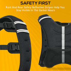 PURE 10KG Weighted Vest, Running Weight Vest with Adjustable Strap, Convenient Pocket and Reflective Strips for Men and Women