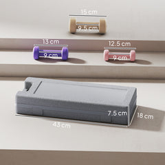 PURE 6Kg Dumbbell Set, Fitness Weight Set for Men and Women, Home Gym Workout, Pink, Purple, Brown