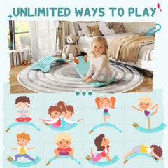 PURE Balance Board for Kids Balance Training & Sensory Play, Light Blue