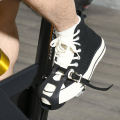 PURE Exercise Bike, Indoor Cycling, with LCD Display, Heart Rate, Sensor - Black and Orange