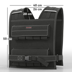 PURE 20KG Adjustable Weighted Vest, Running Weight Vest, with 30 Metal Weights, Reflective Strips, for Running, Exercise
