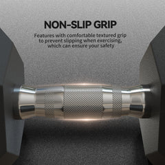 PURE 2x15KG Rubber Hex Dumbbell Portable Hand Weights Dumbbell Home Gym