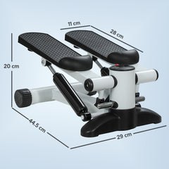 PURE Mini Stepper Machine, with LCD Monitor, Non-Slip Pedals, White