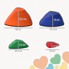 PURE 11-Piece Stepping Stones for Kids, Stackable Sensory Toys Outdoor Indoor, Obstacle Course for Balance and Motor Skills