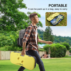 PURE 2.8m Portable Folding Badminton Net Set with 4 Badminton Rackets and 2 Nylon Shuttlecocks, for Adults Kids Indoor Outdoor Exercise Training