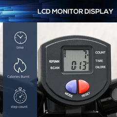 PURE Portable Mini Stepper, Exercise Fitness Machine for Legs Arms Thigh Toner Toning Machine, Stair Steps Workout Training Fitness, w/ Resistance Bands and Floor Mat, Black