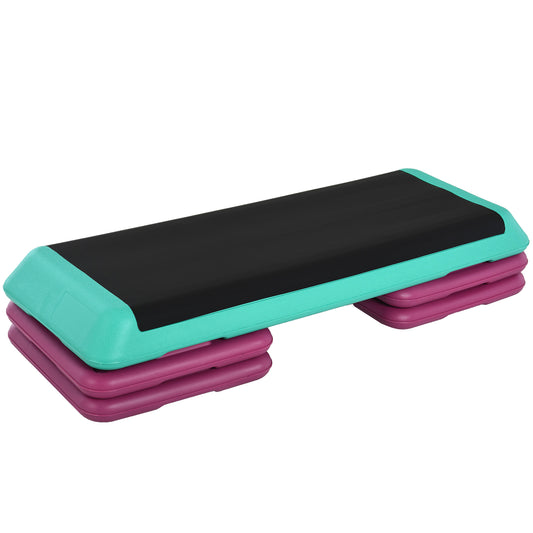 PURE 3-Level Aerobic Step 10/15/20cm Steppers for Exercise Workout w/ Non-Slip Top Compact Stepper Home Office Indoor Outdoor Fitness Equipment