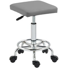 PURE Faux Leather Padded Salon Stool - Grey
