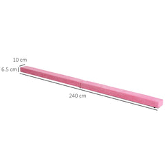 PURE 2.4M 8FT Gymnastics Folding Balance Beam Home Gym Training Exercise Sports - Pink