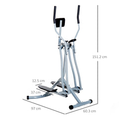 PURE Air Walker Glider, Cross Trainer Fitness Machine, with LCD, for Home Gym, Grey