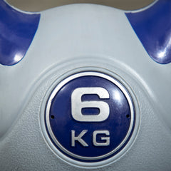 PURE Kettlebell, 6kg Kettle Bells with Handle for Home Gym Weight Lifting and Strength Training, Purple and Grey