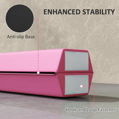 PURE 7.7ft Folding Gymnastics Beam, Floor Balance Beam for Kids with Anti-Slip Base, Gymnastics Equipment for Home, Pink