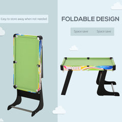 PURE Folding Multi Gaming Table 4 in 1 Hockey, Football Table, Table Tennis, Billiards For Play Fun