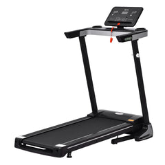 PURE Folding Treadmill for Home Motorised Running Machine w/ LCD Display Black