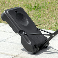 PURE Adjustable Basketball Hoop and Stand, with Wheels and Weight Base, Blue