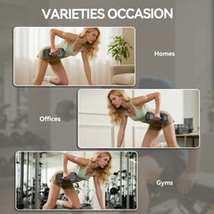 PURE 2x12.5KG Rubber Hex Dumbbell Portable Hand Weights Dumbbell Home Gym