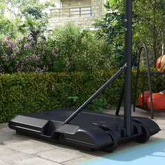 PURE Adjustable Basketball Stand Net System, with Wheels, Enlarged Base, PE, Backboard, 179-209cm