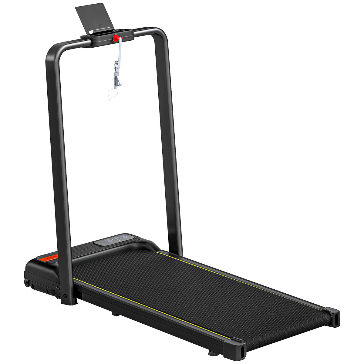 PURE Folding Walking Treadmill, Under Desk Walking Pad with Incline, Black