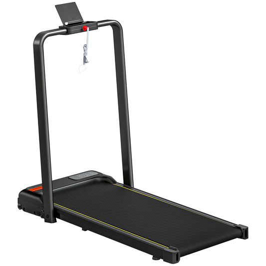 PURE Folding Walking Treadmill, Under Desk Walking Pad with Incline, Black