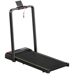 PURE Folding Walking Treadmill, Under Desk Walking Pad with Incline, Black