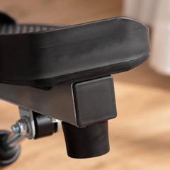 PURE Adjustable Twist Stepper Fitness Step Machine, LCD Screen, Height-Adjust Handlebars, Home Gym, Silver and Black