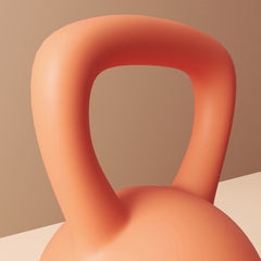 PURE 4KG Soft Kettlebell, Kettlebell with Non-Slip Handle for Home Gym, Weight Lifting, Strength Training, Orange/Grey
