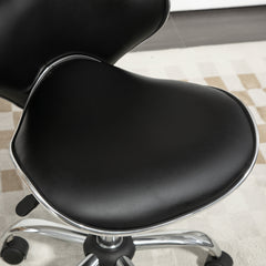 PURE Adjustable Rolling Swivel Beauty Salon Chair, Stool for Spa, Black