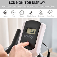 PURE Upright Exercise Bike Indoor Training Cycling Machine Stationary Workout Bicycle with 10KG Flywheel and Adjustable Resistance Seat Handlebar LCD Display for Home Gym