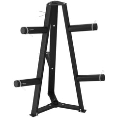 PURE Weight Tree Weight Rack for 5cm Weight Plates and Barbell Bar with 6 Fasten Clamps, 300kg Capacity