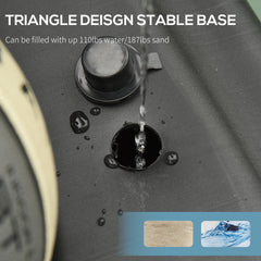 PURE Portable 10ft Basketball Backboard Hoop Set Professional Outdoor Freestanding Basketball Stand with Wheels for Adults and Children, Adjustable High 2.55M-3.05M