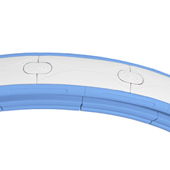 PURE Smart Weighted Hula Hoop, Massage Hula Ring w/ 16 Detachable Knots, 360° Auto-Rotating Ball, Digital Counter Light Blue