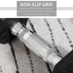 PURE 2x10kg Hex Dumbbells Set Rubber Dumbbells Weight Lifting Equipment Fitness Home Gym