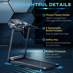 PURE Treadmill Electric Motorised Running Machine w/ LED Display