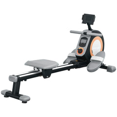PURE Rowing Machine, 16-Level Magnetic Rower Machine with LCD Monitor and Phone Holder, Black
